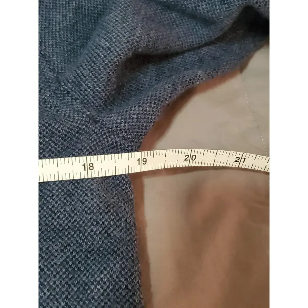 Banana Republic Men’s M Half Zip Sweater Blue Cotton Cashmere Pullover
